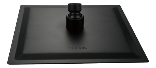 Regadera Cuadrada Solvex 10 Pulgadas Negro Mate
