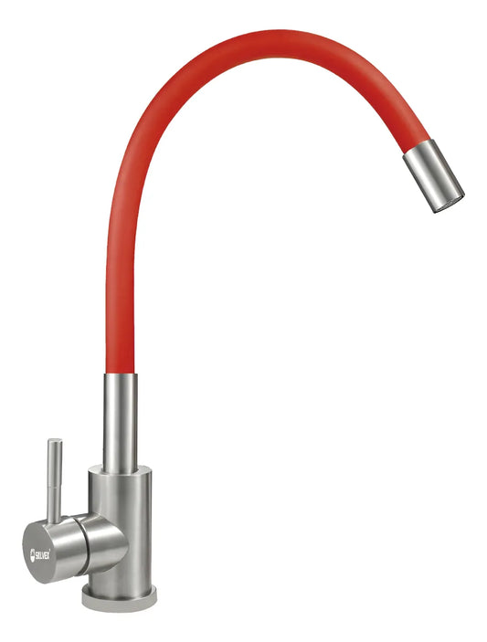 Monomando para Fregadero Solvex Cuello Flexible - Cromo con Silicón