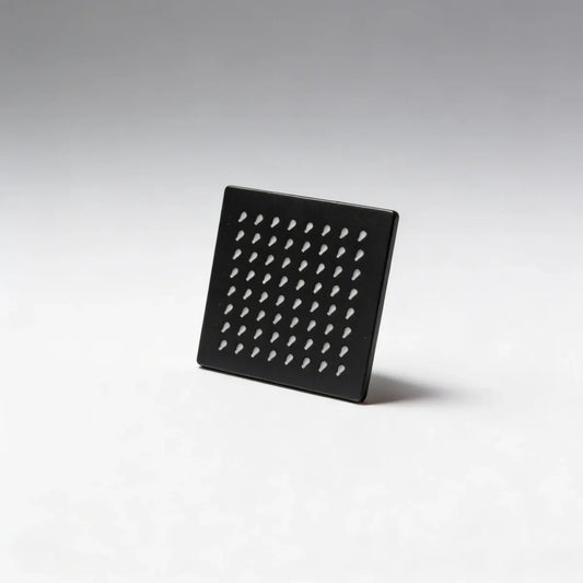 Regadera Cuadrada Solvex 6 Pulgadas Acero Inoxidable - Negro Mate