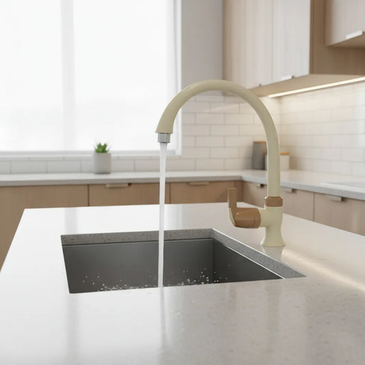 Llave Fregadero Abs Color Cafe, Llave Grifo Individual Cafe