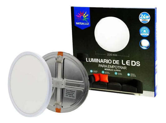 Plafon Led 24w Luminario Empotrado Spot Ajustable LUZ BLANCA
