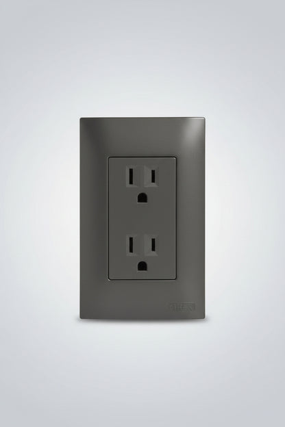 CONTACTO DUPLEX GRIS