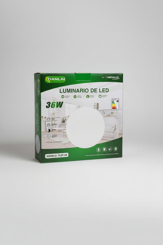 Lampara Plafón LED Redondo 36W Tianlai Luz Fría 2700 Lúmenes