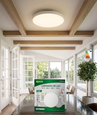 Lámpara Panel LED Redondo Empotrar 18W Tianlai Luz Fría 6500K