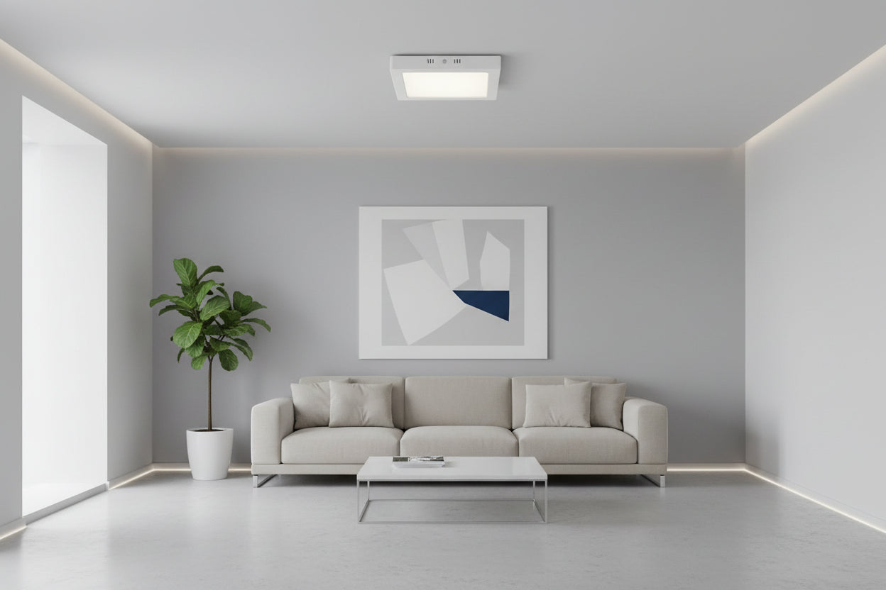 Luminario LED de Sobreponer AKSI - Cuadrado Grande, 24W, Luz Blanca Fría