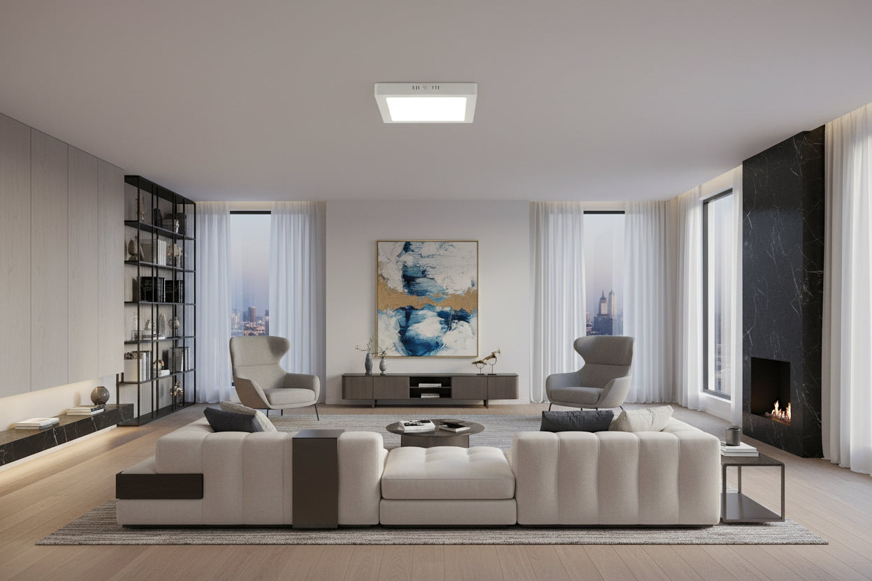 Luminario LED de Sobreponer AKSI - Cuadrado Grande, 24W, Luz Blanca Fría