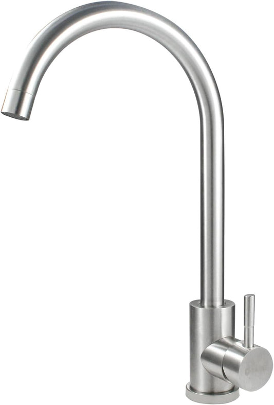 Grifo monomando acero inoxidable para fregadero cocina