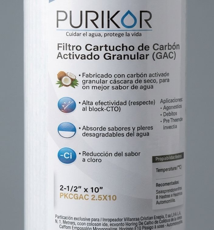 Kit De 3 Cartuchos Filtros De Agua 2.5x10 Estandar Purikor