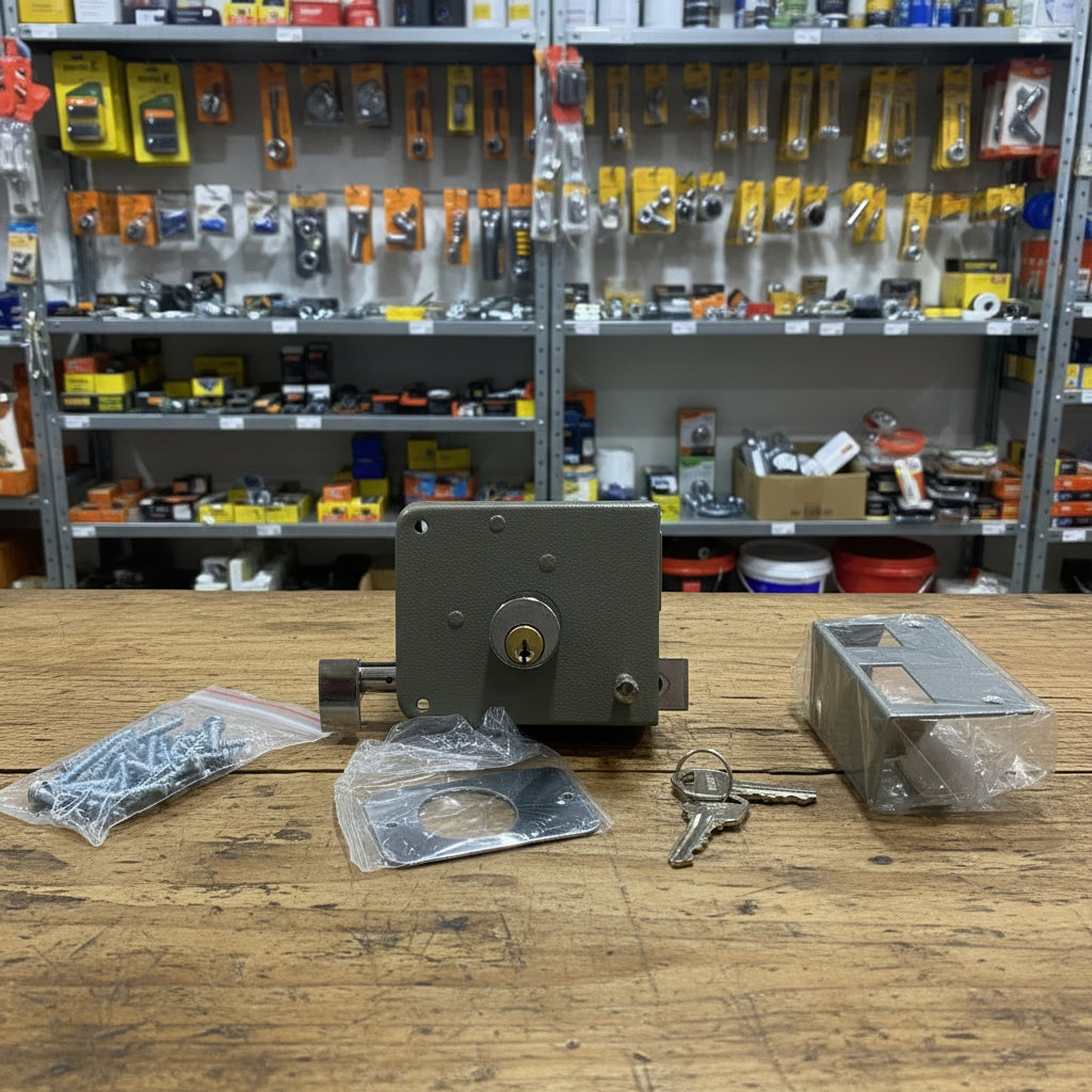 (DERECHA) Cerradura Instala fácil Fumetax - Seguridad para Puertas de Metal o Madera