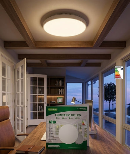 Lámpara Panel LED Redondo Empotrar 18W Tianlai Luz Fría 6500K