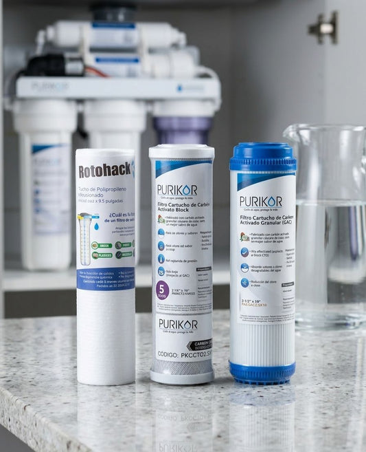 Kit De 3 Cartuchos Filtros De Agua 2.5x10 Estandar Purikor
