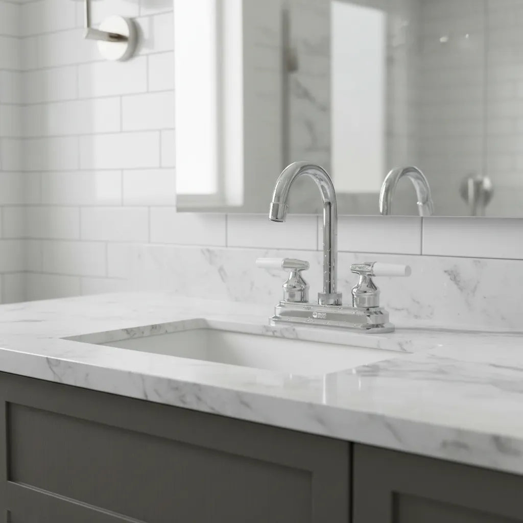 Mezcladora para Lavabo de 4"  – Acabado Cromado