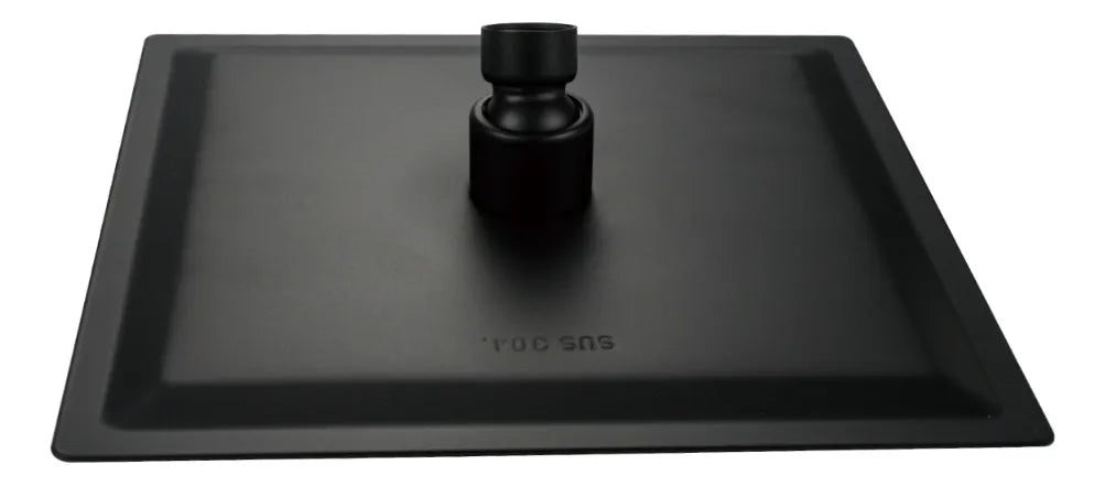 Regadera Cuadrada Solvex 10 Pulgadas Negro Mate