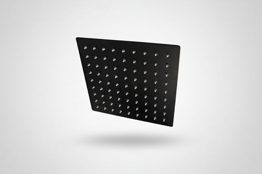 Regadera Cuadrada Solvex 10 Pulgadas Negro Mate