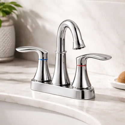 Mezcladora para Lavabo Solvex Basic – Acabado Cromado con Manerales de Palanca