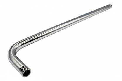 Tubo Para Regadera 40cm Brazo Con Curva Acero Inox Cromado