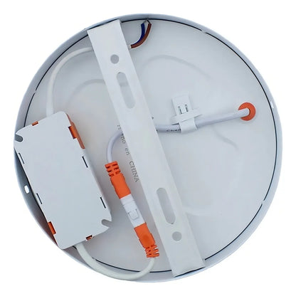 Lampara Panel Led Plafon Sobreponer 17 Cm Redonda Blanca 12w Frio
