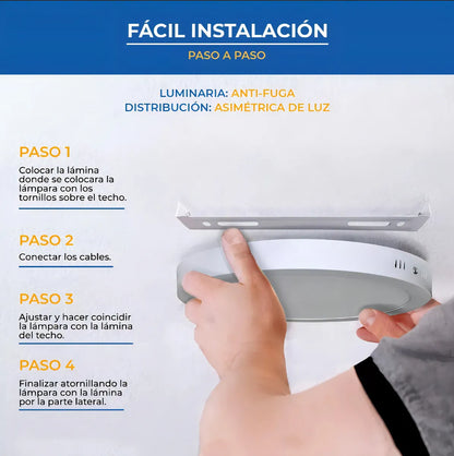 Lampara Panel Led Plafon Sobreponer 17 Cm Redonda Blanca 12w Frio