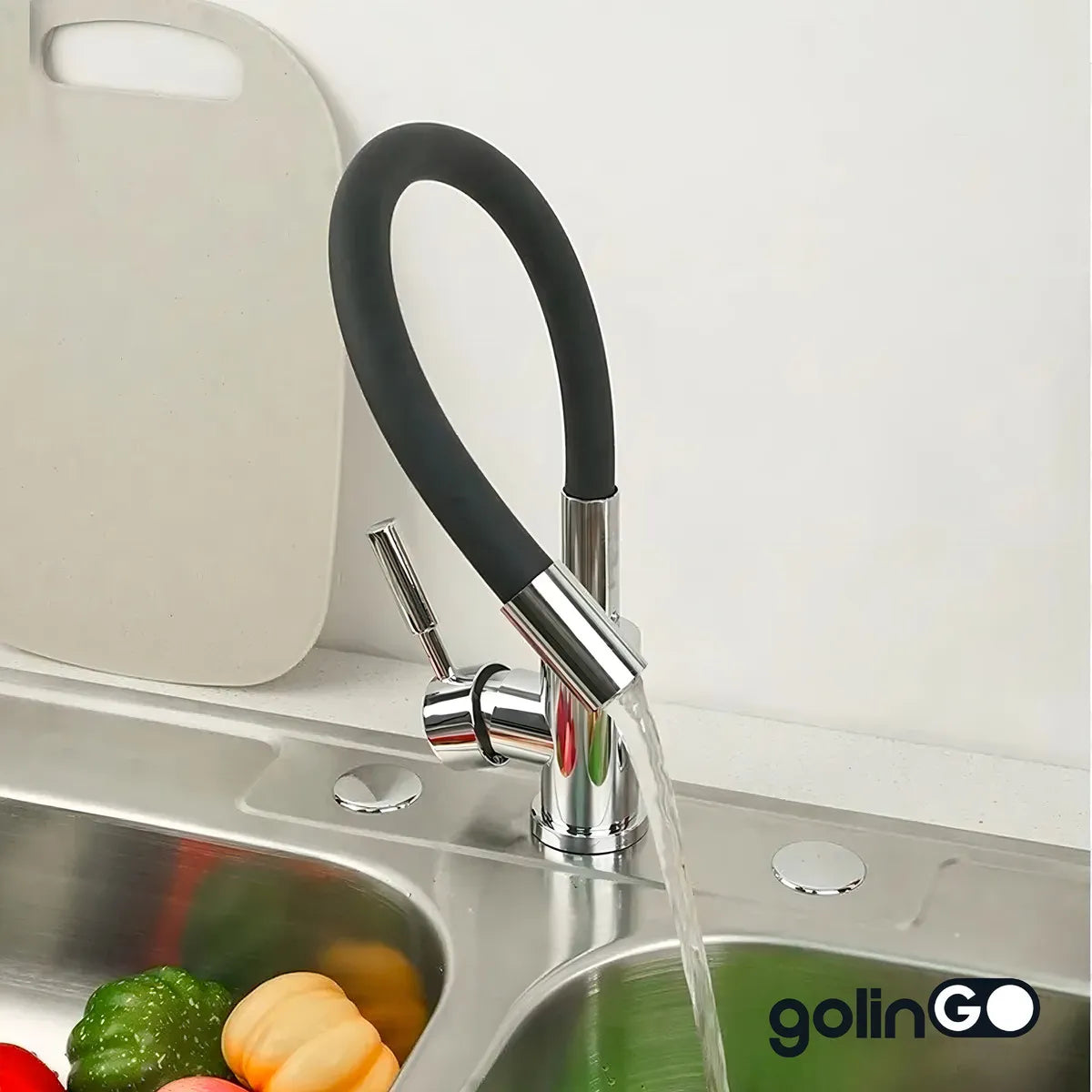 MONOMANDO PARA FREGADOR FLEXIBLE CROMADO