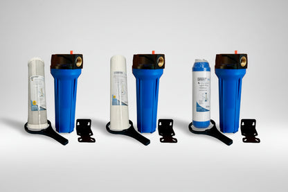 Kit de 3 Repuestos para Purificación de Agua: Sedimentos y Carbón Activado Kit de Repuestos para Purificación de Agua: Sedimentos y Carbón Activado