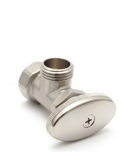 Par De Llaves Angulares Para Lavabo Cromadas Acero Inoxidable