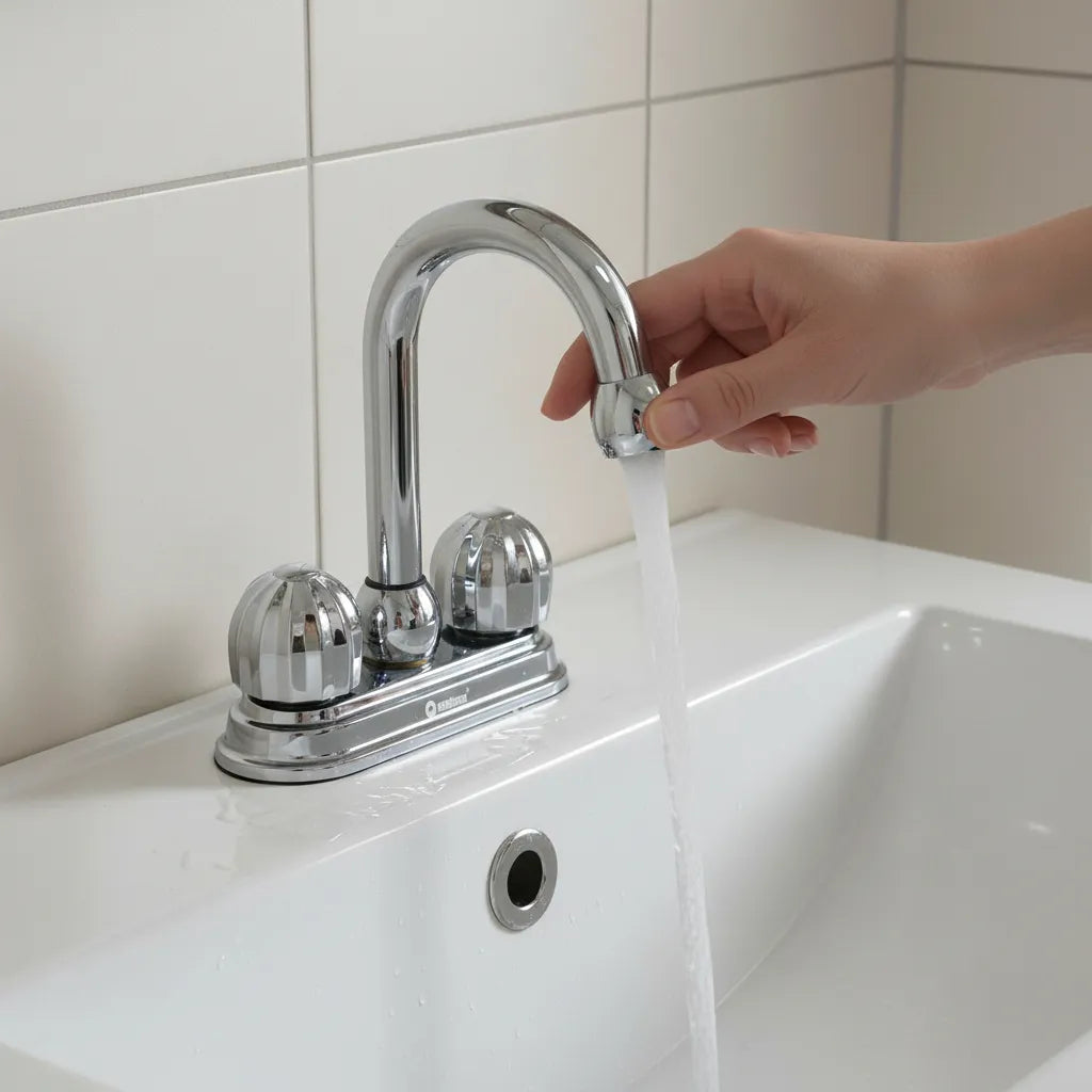 MEZCLADORA PARA LAVABO CROMADA