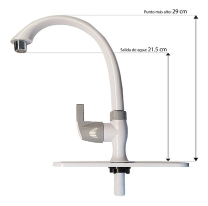 Fleximatic Llave De Abs Color Gris P/fregadero Gris Brillante