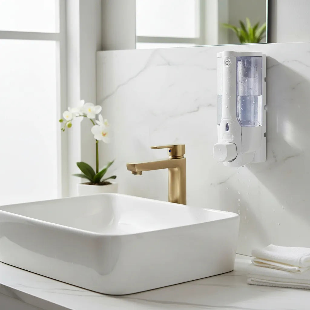 Dispensador de Jabón Líquido Solvex 350ml - Blanco