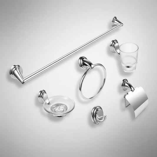 JUEGO DE ACCESORIOS PARA BAÑO CROMO 6 PIEZAS