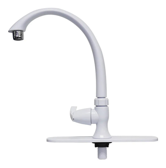 Llave Fregadero Fleximatic  Blanco Facil Instalacion Acabado ABS Blanco