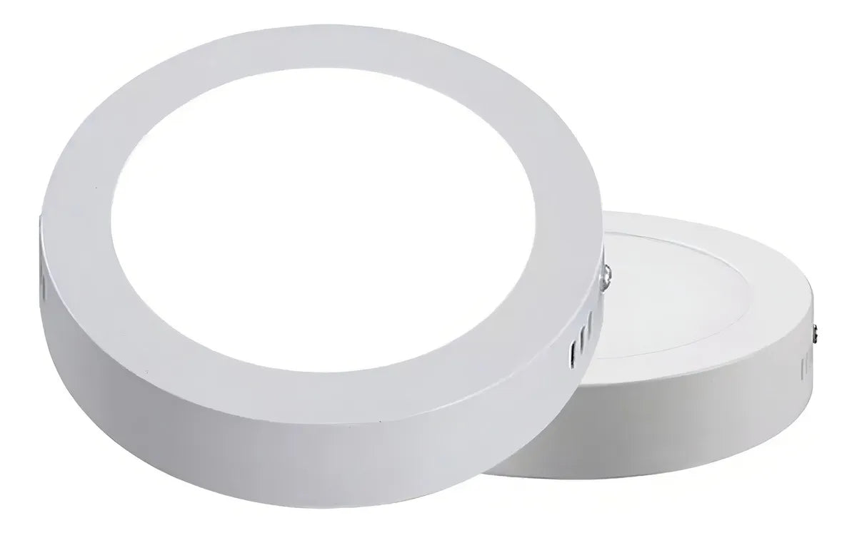 Lampara Panel Led Plafon Sobreponer 17 Cm Redonda Blanca 12w Frio