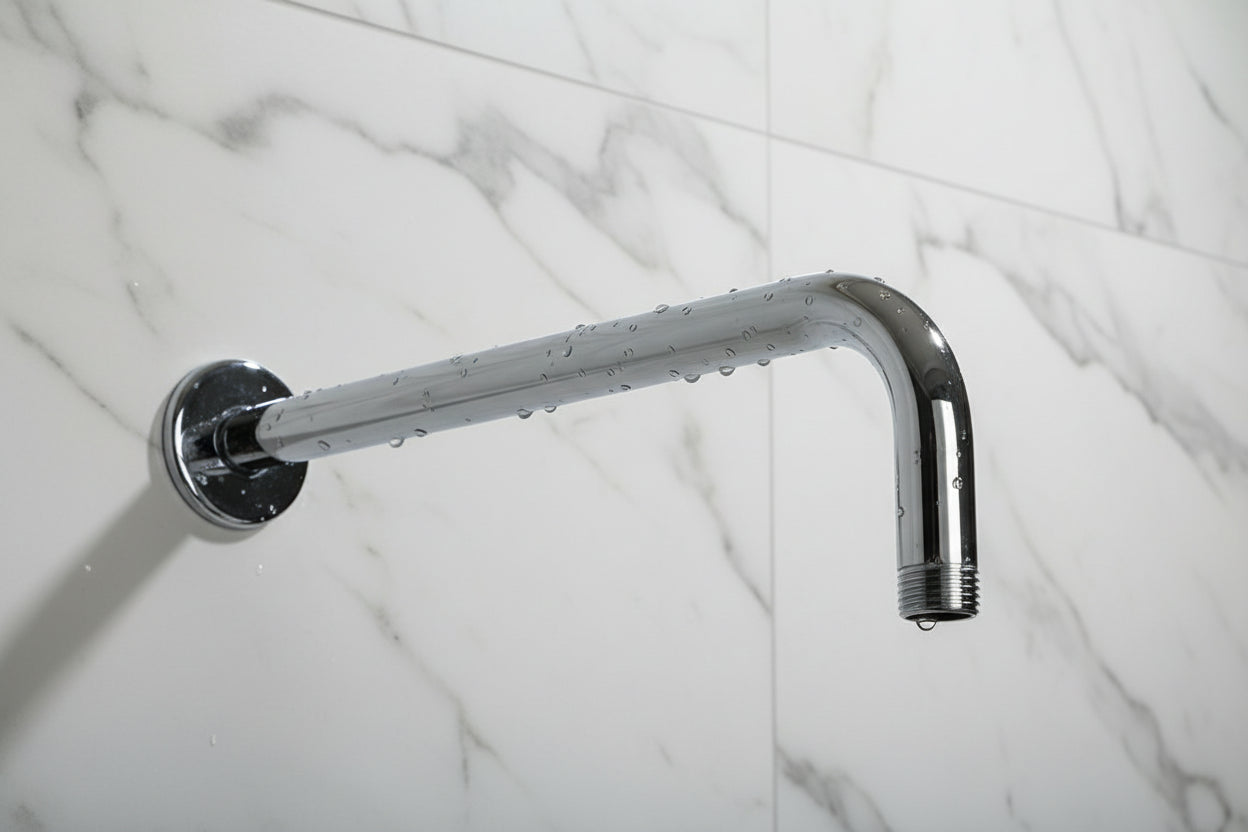 Brazo para regadera Solvex 60 cm inox instalación pared chapetón cromado