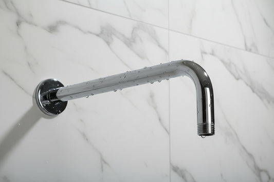 Brazo para regadera Solvex 60 cm inox instalación pared chapetón cromado