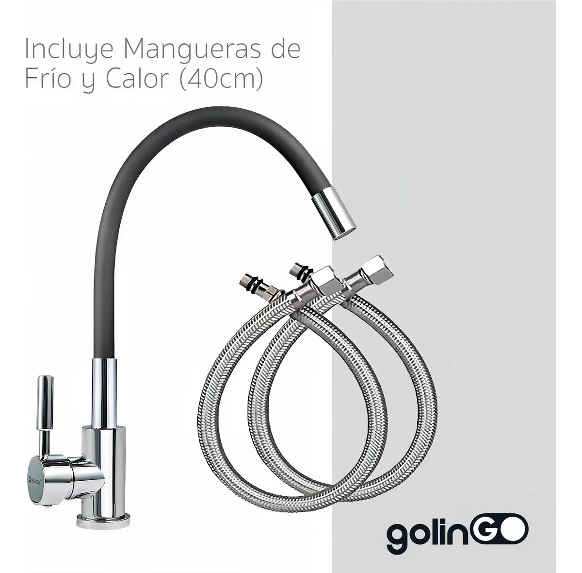 MONOMANDO PARA FREGADOR FLEXIBLE CROMADO