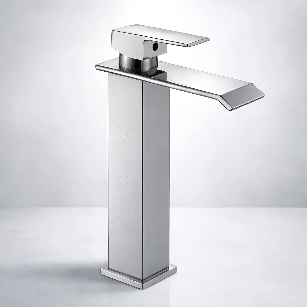 Monomando Para Lavabo De Acero Cromado 32 Cm  Plateado Cromado