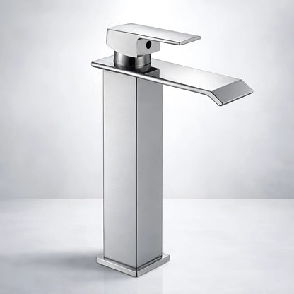 Monomando Para Lavabo De Acero Cromado 32 Cm  Plateado Cromado