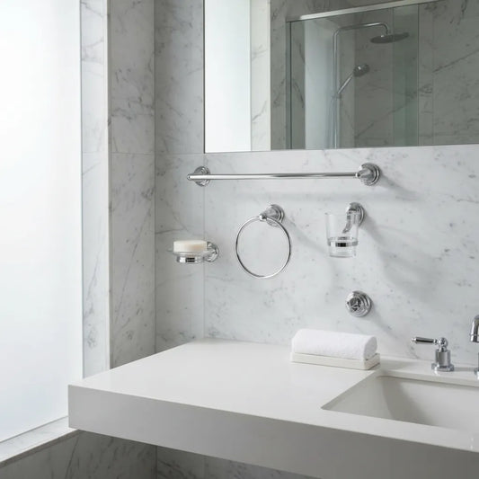 JUEGO DE ACCESORIOS PARA BAÑO CROMO 6 PIEZAS