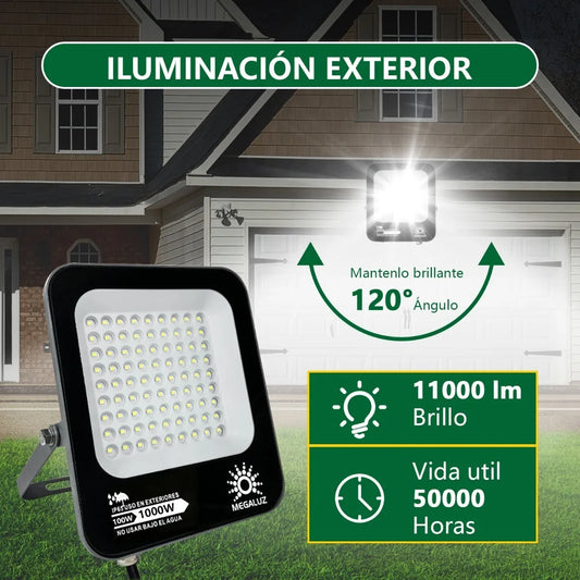 REFLECTOR 100W LUZ FRIA MEGA LUZ