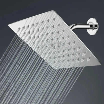 Regadera Cuadrada Solvex 6 Pulgadas Acero Inoxidable - Cromo Espejo