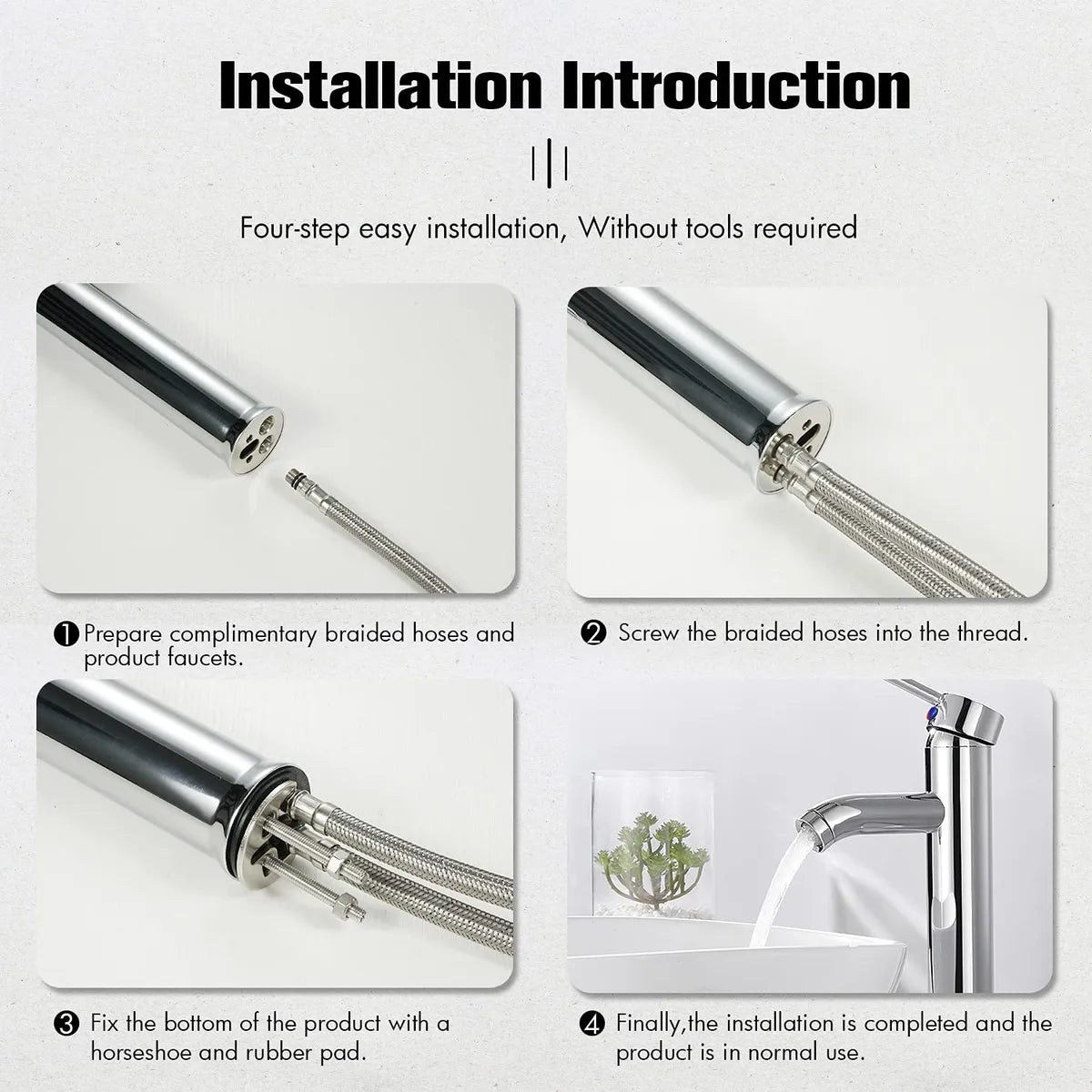 MONOMANDO PARA LAVABO CON MANGUERAS