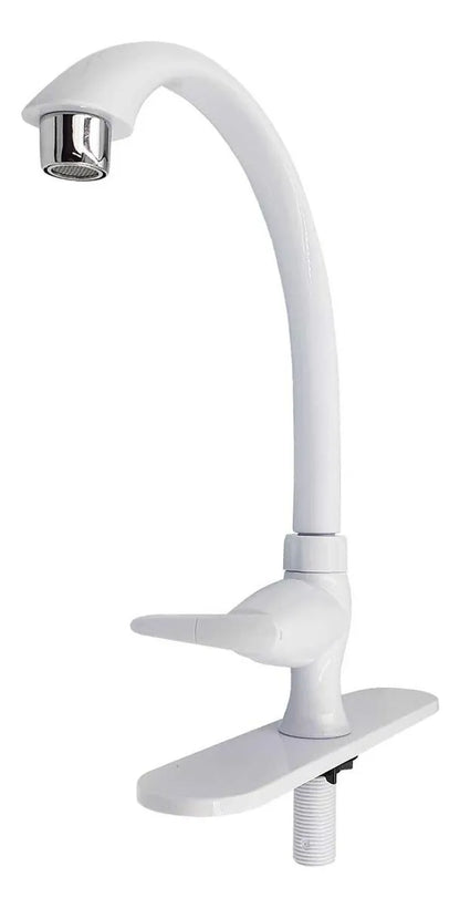 Llave Fregadero Fleximatic  Blanco Facil Instalacion Acabado ABS Blanco