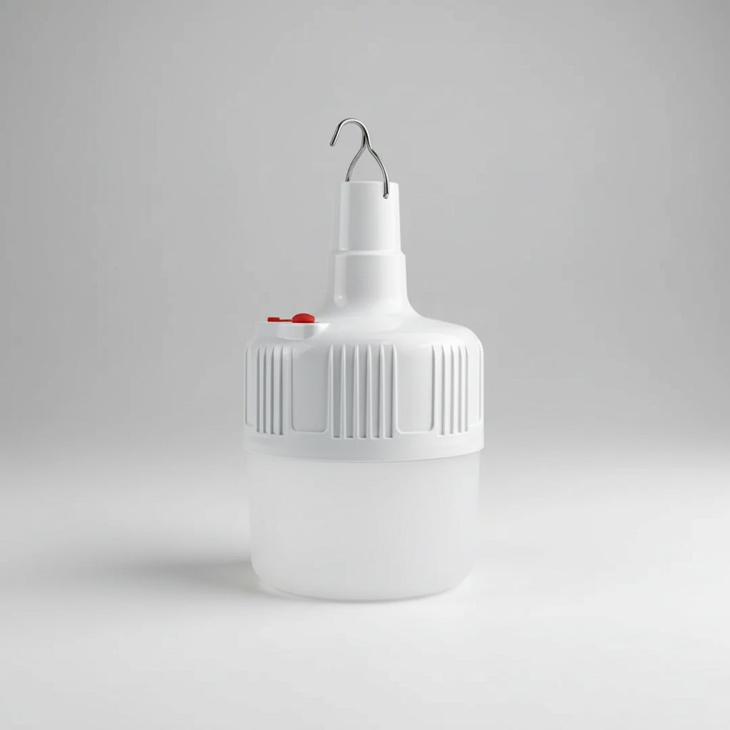 Lampara Led De Emergencia Portatil 24wts  Con Bateria Recargable  Y Gancho Luz Blanco Frío