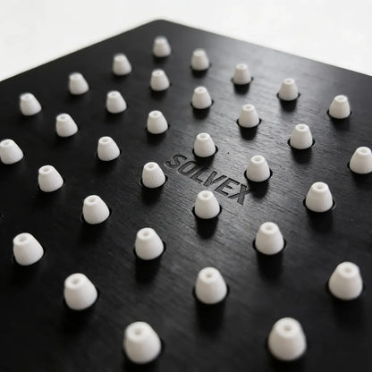 Regadera Cuadrada Solvex 6 Pulgadas Acero Inoxidable - Negro Mate