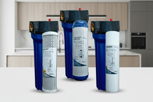 Kit de 3 Repuestos para Purificación de Agua: Sedimentos y Carbón Activado Kit de Repuestos para Purificación de Agua: Sedimentos y Carbón Activado