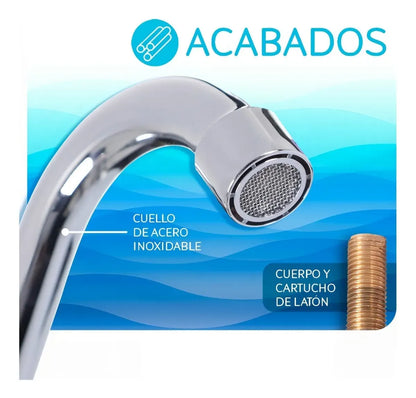 Mezcladora para Fregadero Solvex 8 Pulgadas Cromada