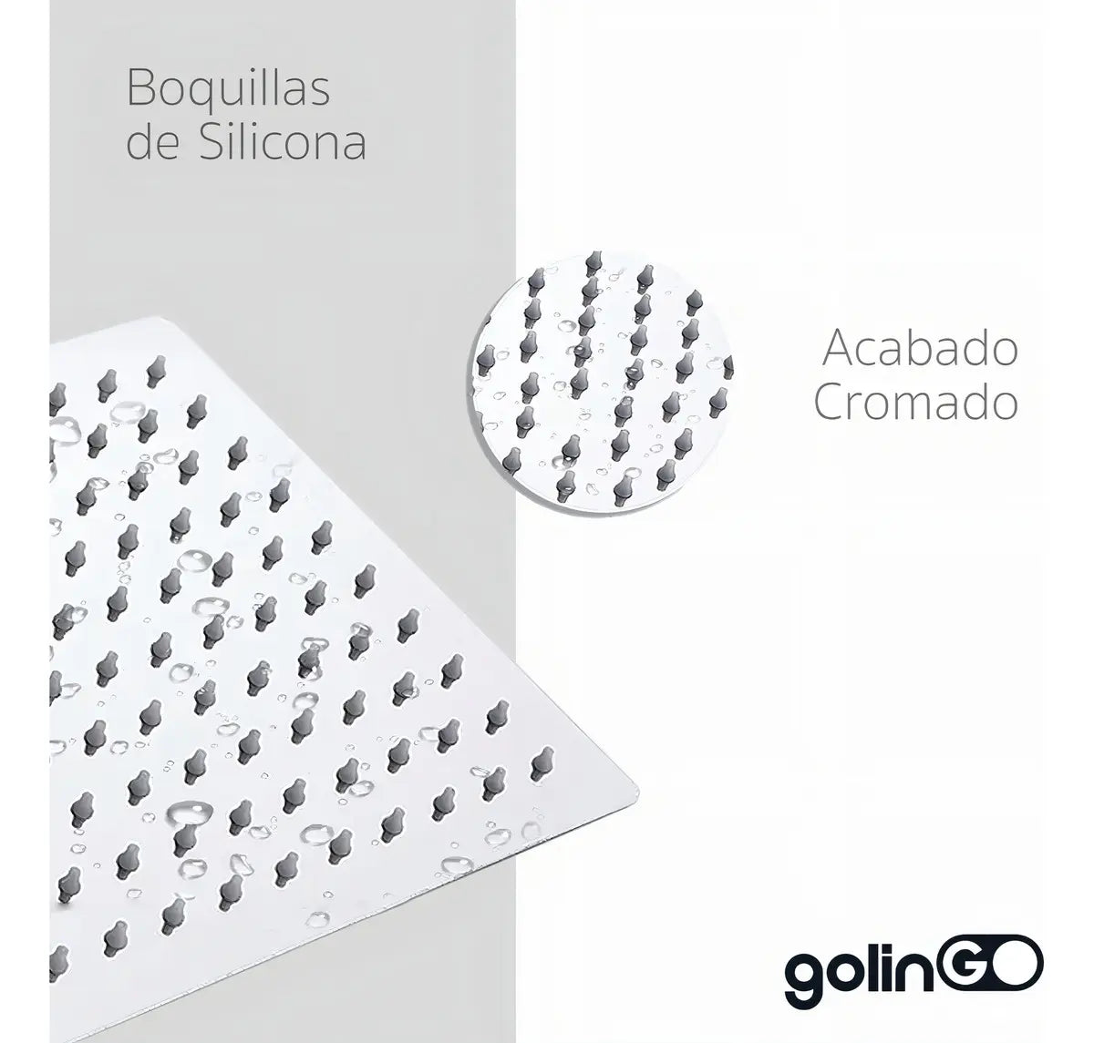 Regadera Cuadrada Solvex 10 Pulgadas Acero Inoxidable