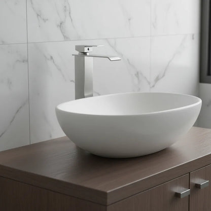 Monomando Para Lavabo Acero Satínado 32 Cm