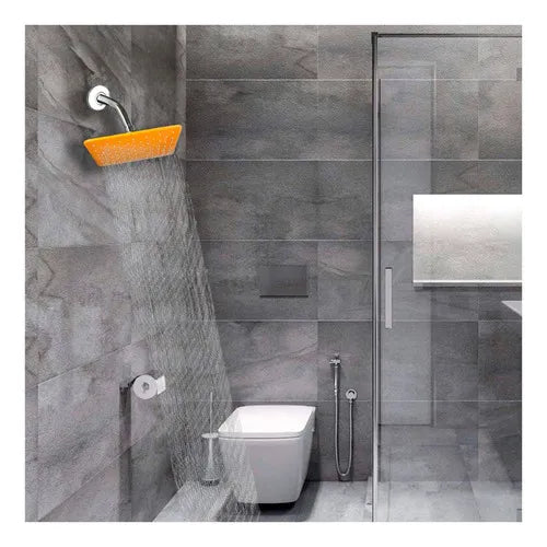 REGADERA CUADRADA AMARILLA TIPO LLUVIA