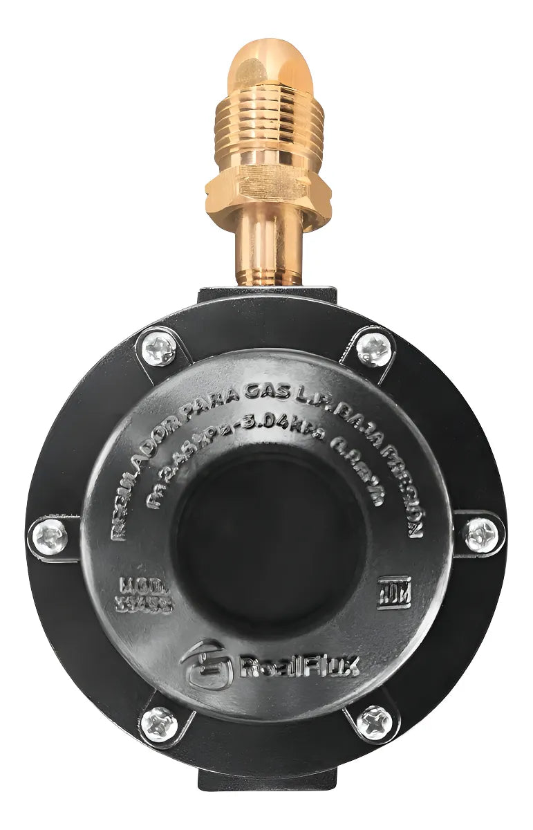 Regulador Gas LP Aluminio 1/4 NPT Lateral Roalflux Baja Presión