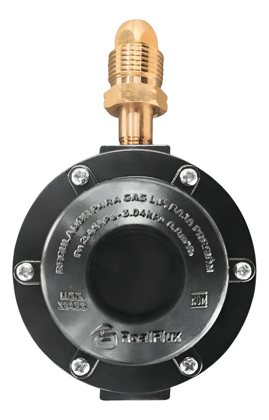 Regulador Gas LP Aluminio 1/4 NPT Lateral Roalflux Baja Presión